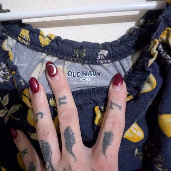 Old navy lemon romper youth size large 10-12 - Picture 2 of 2